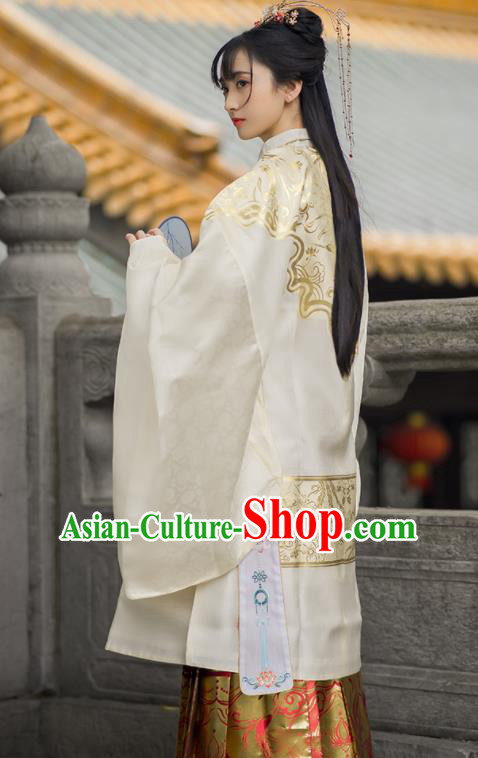 China Ancient Patrician Woman Garment Costumes Ming Dynasty Historical Clothing Traditional Hanfu Dresses