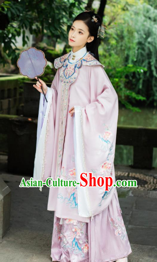 China Ancient Ming Dynasty Princess Historical Clothing Traditional Hanfu Dress Garments