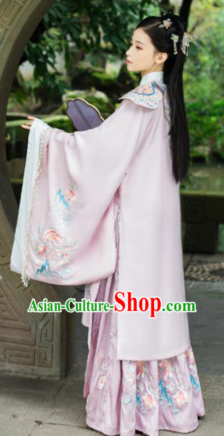 China Ancient Ming Dynasty Princess Historical Clothing Traditional Hanfu Dress Garments