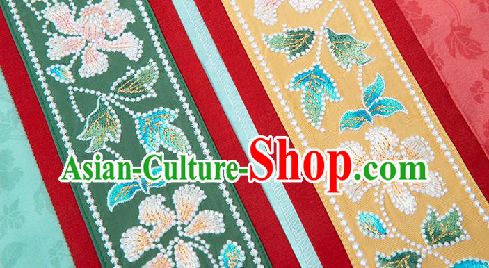China Traditional Song Dynasty Wedding Historical Garments Clothing Ancient Empress Embroidered Hanfu Dress Costumes Complete Set