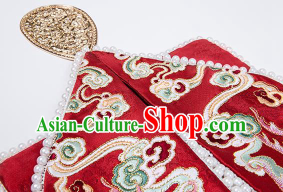 China Traditional Song Dynasty Wedding Historical Garments Clothing Ancient Empress Embroidered Hanfu Dress Costumes Complete Set