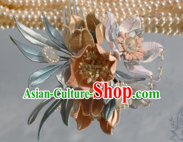 China Song Dynasty Palace Lady Hair Comb Traditional Hanfu Headpiece Ancient Princess Hair Accessories