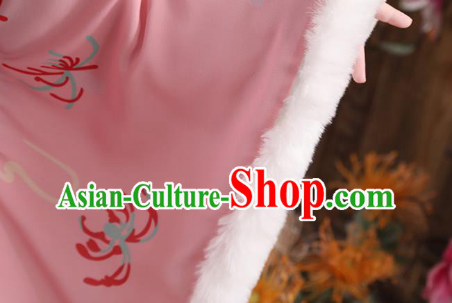 China Song Dynasty Girl Princess Clothing Children Stage Show Winter Costumes Traditional Court Kid Hanfu Dress