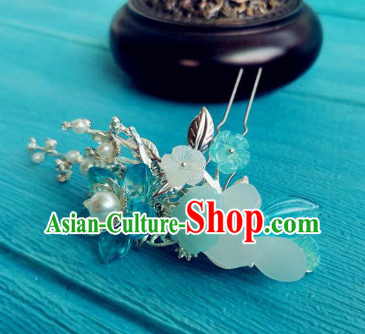 Chinese Ancient Noble Lady Hairpin Traditional Hanfu Hair Accessories Ming Dynasty Young Woman Hair Stick