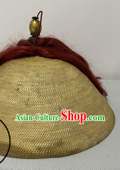 Chinese Ancient Empress Winter Headwear Qing Dynasty Queen Hat Traditional Court Woman Headdress