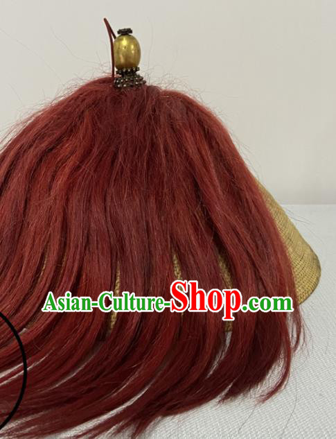 Chinese Ancient Empress Winter Headwear Qing Dynasty Queen Hat Traditional Court Woman Headdress
