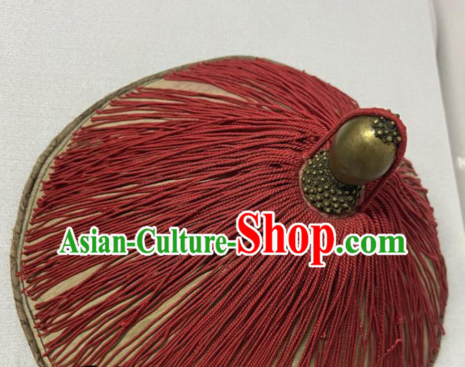 Chinese Qing Dynasty Official Hat Ancient County Magistrate Headdress Traditional Soldier Mandarin Headwear