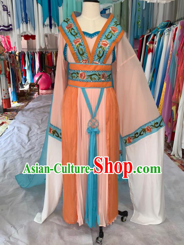 China Ancient Fairy Princess Garment Costume Shaoxing Opera Actress Pink Dress Outfits Peking Opera Hua Tan Clothing