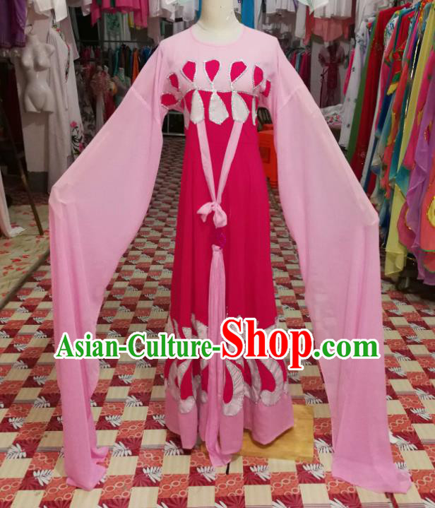 China Shaoxing Opera Actress Pink Dress Outfits Traditional Peking Opera Hua Tan Clothing Ancient Taoist Nun Garment Costumes