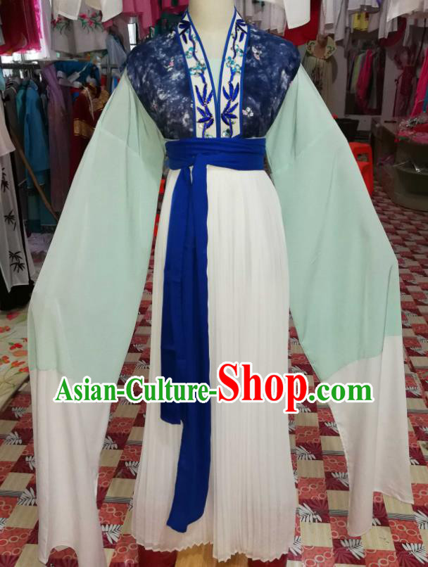 China Huangmei Opera Country Woman Dress Outfits Traditional Peking Opera Maidservant Clothing Ancient Female Pauper Garment Costumes