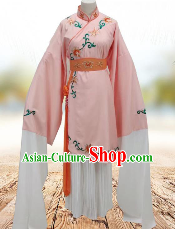 China Peking Opera Hua Tan Clothing Ancient Young Woman Garment Costume Traditional Yue Opera Beauty Pink Dress Outfits