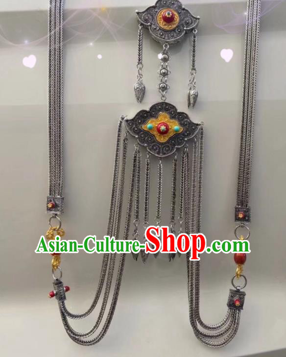 Handmade China Zang Nationality Waist Accessories Wedding Belt Pendant Tibetan Robe Waistband Jewelry
