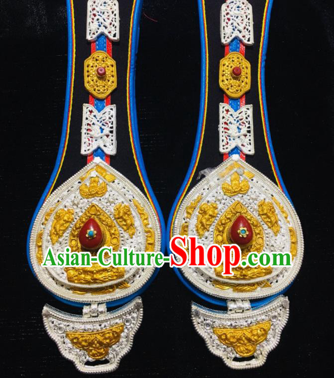 Handmade China Ethnic Wedding Belt Pendant Tibetan Robe Cupronickel Waistband Jewelry Zang Nationality Waist Accessories