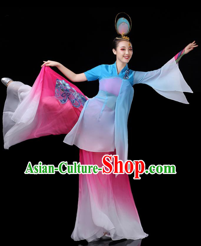 China Woman Group Dancewear Classical Dance Clothing Umbrella Dance Garment Costumes Fairy Dance Outfits