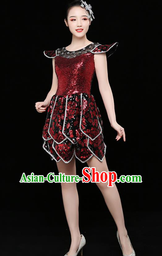 Professional China Women Drum Dance Garments Modern Dance Clothing Spring Festival Gala Opening Dance Dress Jazz Dance Costume