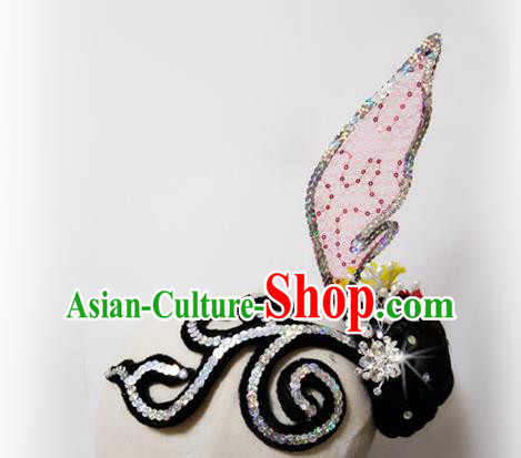 China Folk Dance Hair Crown Yunnan Ethnic Peacock Dance Wigs Chignon Dai Nationality Dance Hair Accessories