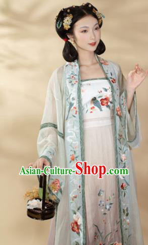 China Song Dynasty Nobility Infanta Historical Clothing Ancient Royal Princess Apparels Traditional Hanfu Dress Garments
