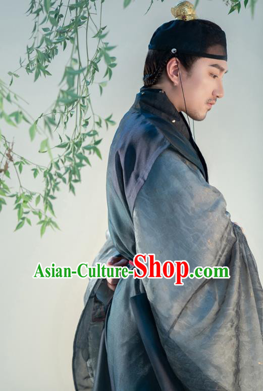 China Ancient Male Garment Costumes Traditional Ming Dynasty Swordsman Historical Hanfu Clothing