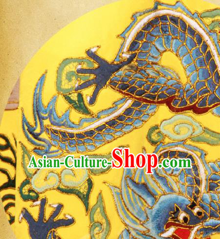 China Traditional Embroidered Yellow Imperial Robe Clothing Ming Dynasty Emperor Golden Uniforms Ancient Royal Lord Garment Costumes and Hat