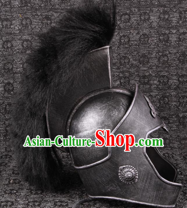 Custom Rome Warrior Hat European Medieval Ages General Helmet Sparta Hero Headwear