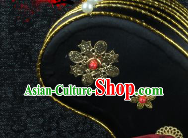 Chinese Traditional Drama Imperial Guard Headwear Ming Dynasty Scholar Hat Ancient Official Headdress