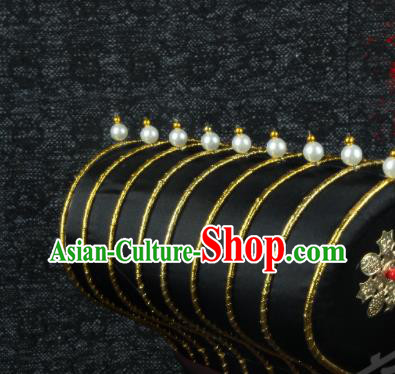 Chinese Traditional Drama Imperial Guard Headwear Ming Dynasty Scholar Hat Ancient Official Headdress