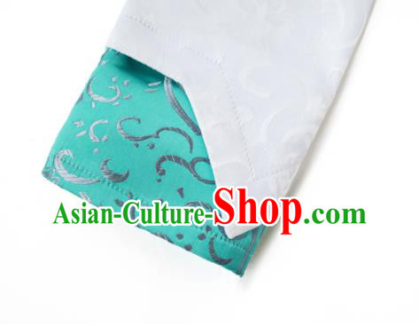 Chinese Ethnic Children Blue Brocade Dress Zang Minority Performance Costumes Tibetan Nationality Girl Bola Clothing