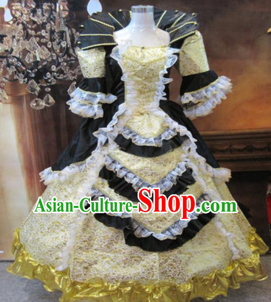 Top England Royal Formal Attire European Drama Performance Clothing Western Queen Lace Full Dress Christmas Princess Garment Costume