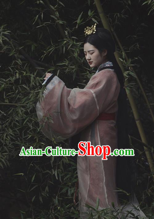 China Traditional Hanfu Dress Attires Ancient Palace Beauty Historical Clothing Han Dynasty Royal Princess Garment Costumes