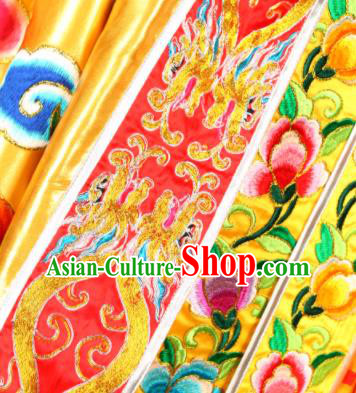 China Traditional Opera Embroidered Yellow Mantle Sichuan Opera Emperor Cape Beijing Opera King Clothing