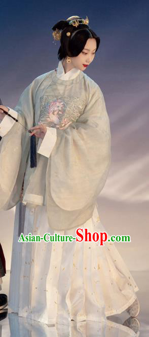China Ancient Noble Woman Historical Clothing Ming Dynasty Court Beauty Dress Traditional Hanfu Garment Costumes Complete Set