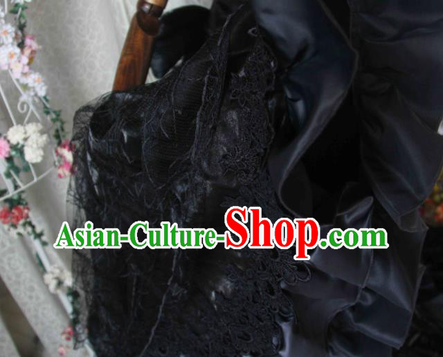 Custom Gothic Princess Clothing Cosplay Witch Black Dress Halloween Fancy Ball Garment Costume