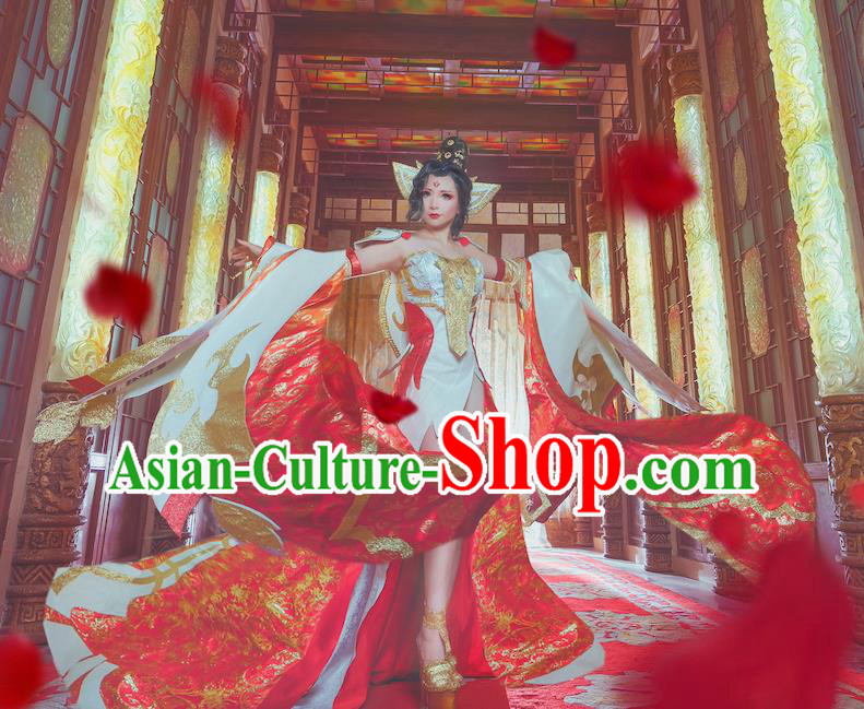 Chinese Traditional Fairy Hanfu Dress Ancient Swordswoman Clothing Cosplay Female Knight Garment