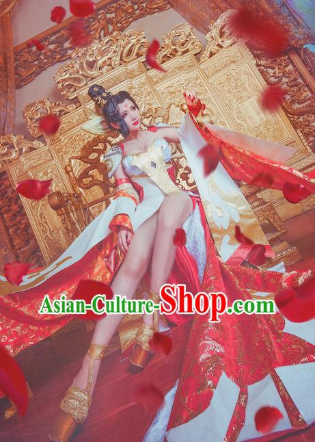 Chinese Traditional Fairy Hanfu Dress Ancient Swordswoman Clothing Cosplay Female Knight Garment