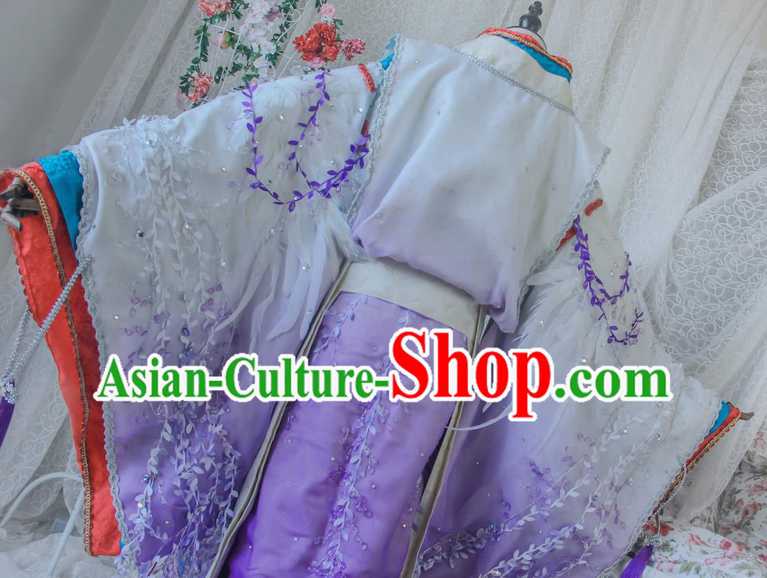 Top Japanese Garment Costumes Cosplay Onmyoji Lilac Suits Swordsman Kimono Uniforms