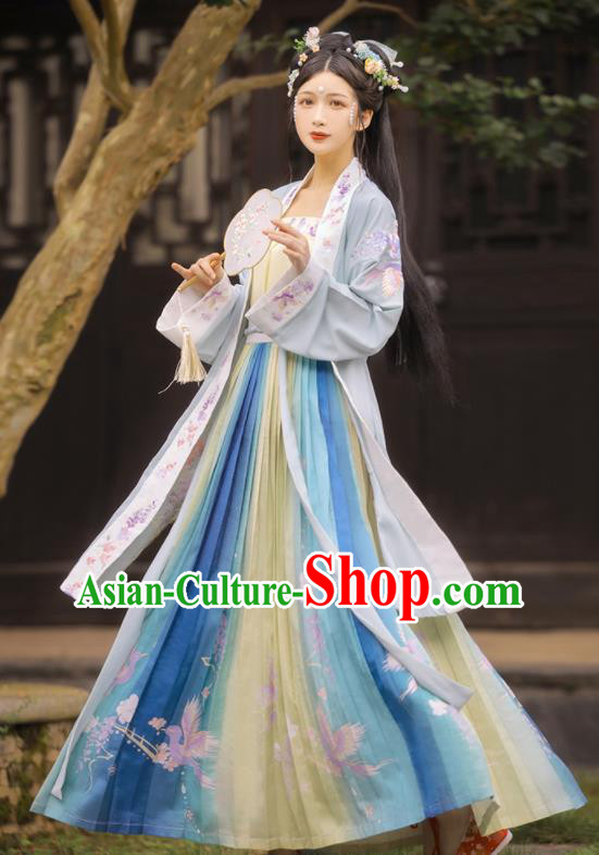 China Ancient Court Lady Garment Costumes Traditional Noble Woman Historical Clothing Song Dynasty Princess Hanfu Dresses Full Set