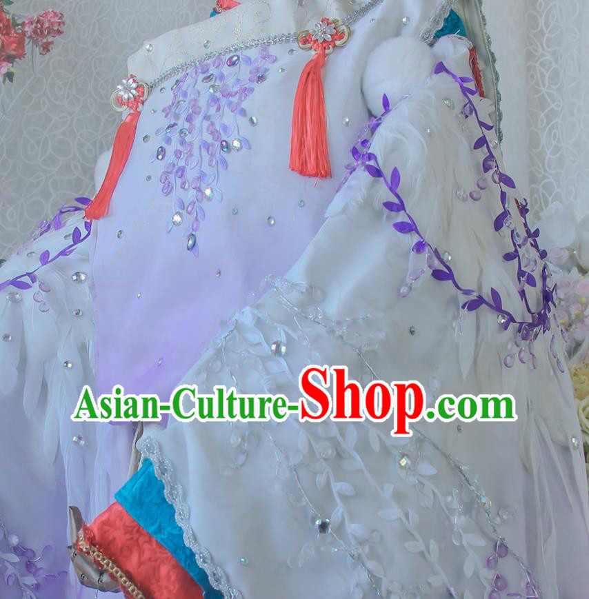 Top Japanese Garment Costumes Cosplay Onmyoji Lilac Suits Swordsman Kimono Uniforms