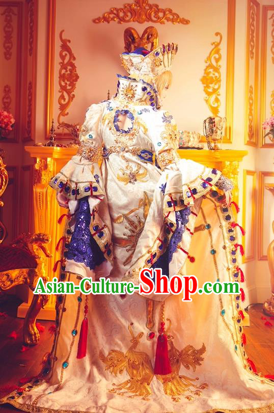 Custom Cosplay Queen Dress Halloween Fancy Ball Empress Garment Costume Baroque Court Woman Clothing