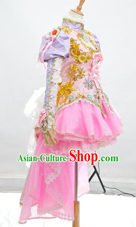 Top Grade Cosplay Garment Costume Halloween Party Vampiress Pink Dress European Princess Clothing