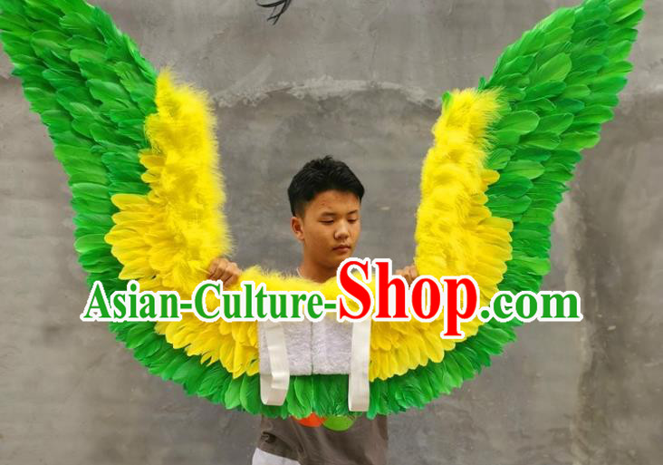 Custom Miami Catwalks Back Decorations Cosplay Angel Feather Wings Halloween Performance Props Headdress Carnival Parade Accessories
