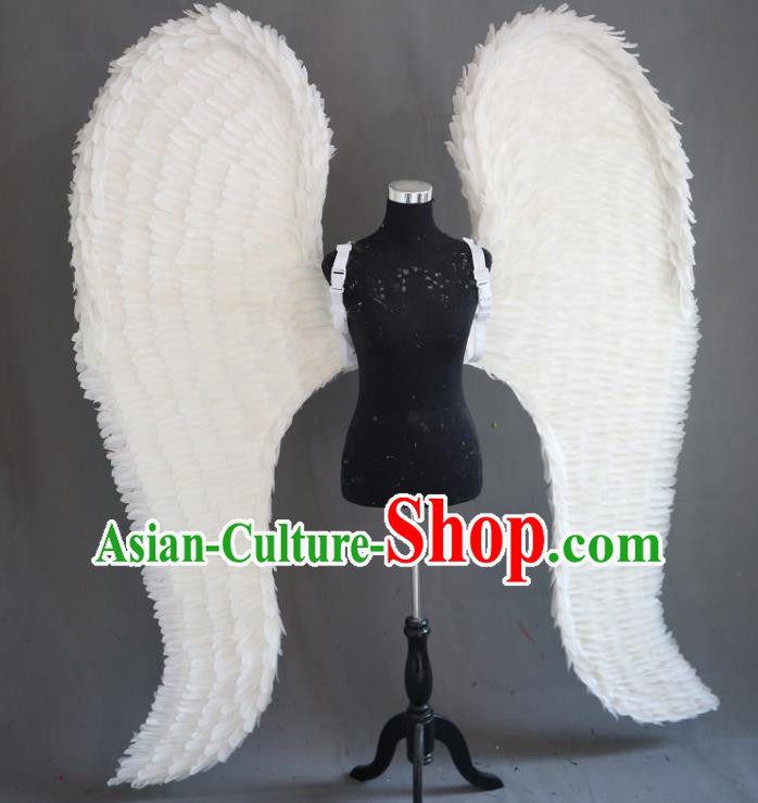 Custom Halloween Catwalks Giant Props Christmas Day Performance Deluxe Angel Wings Miami Stage Show Feather Back Accessories