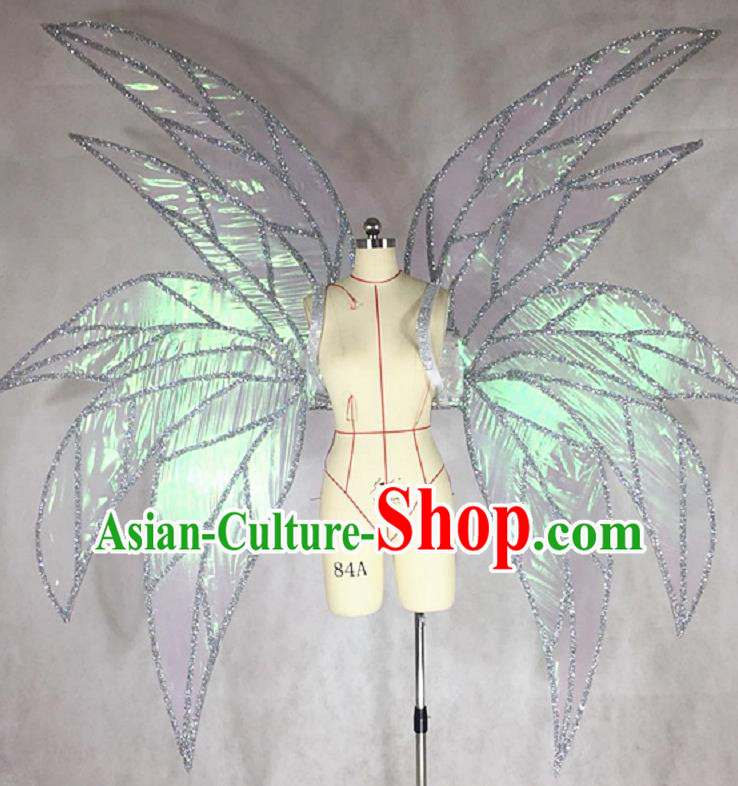 Custom Carnival Catwalks Back Accessories Brazil Parade Props Halloween Cosplay Shining Wings Stage Show Decorations