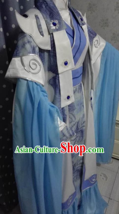 Chinese Puppet Show Physician Garment Costumes Ancient Young Childe Robe Uniforms Traditional Cosplay Swordsman Clothing