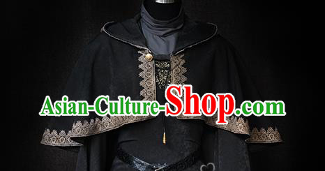 Top Cosplay Queen Black Dress Gothic Royal Countess Garment Costume Demon Angel Clothing