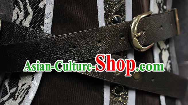 Custom European Prince Garment Costumes Western Warrior Leather Suits Cosplay Knight Clothing