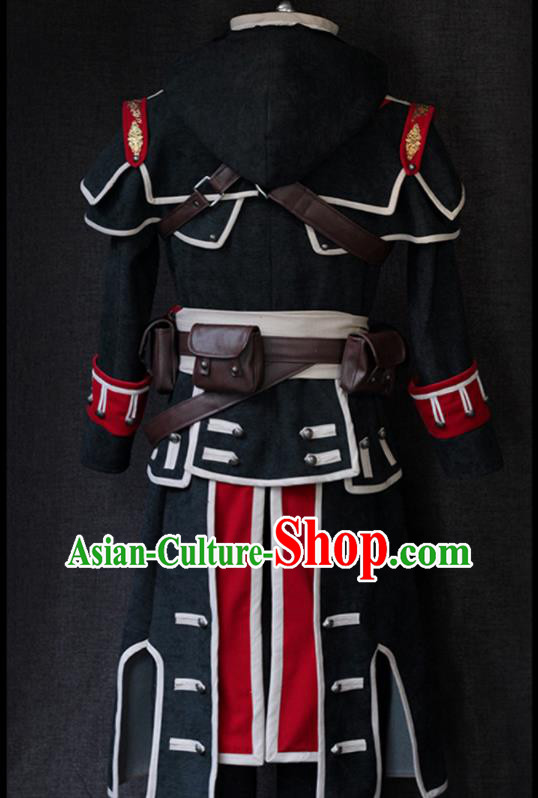 Custom Cosplay Knight Clothing European Prince Garment Costumes Western Assassin Black Suits