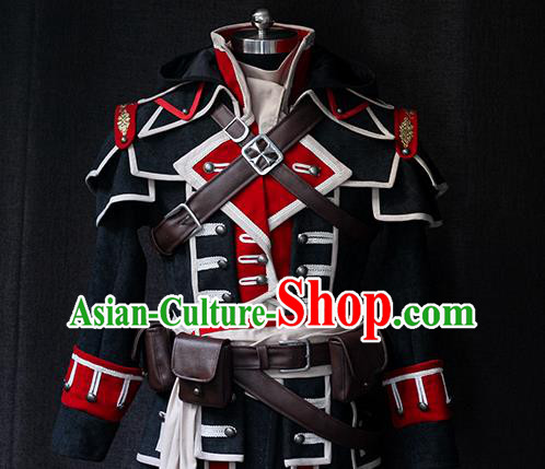 Custom Cosplay Knight Clothing European Prince Garment Costumes Western Assassin Black Suits