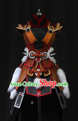 Chinese Swords of Legends Swordsman Garment Costumes Ancient Soldier Armor Uniforms Traditional Cosplay General Clothing