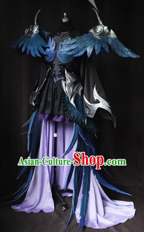 Top Final Fantasy Goddess Garment Costume European Princess Clothing Cosplay Angel Dress with Wings
