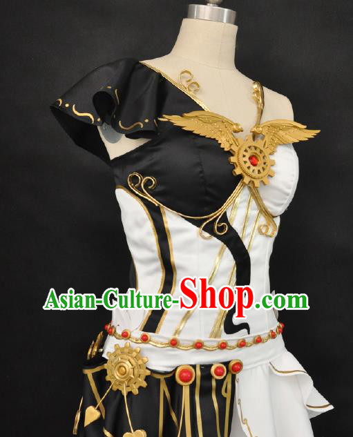 Top Cosplay Fairy Dress Game Character Swordswoman Garment Costume Traditional Chivalrous Lady Clothing
